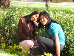 Johana and Jhoselin in the park